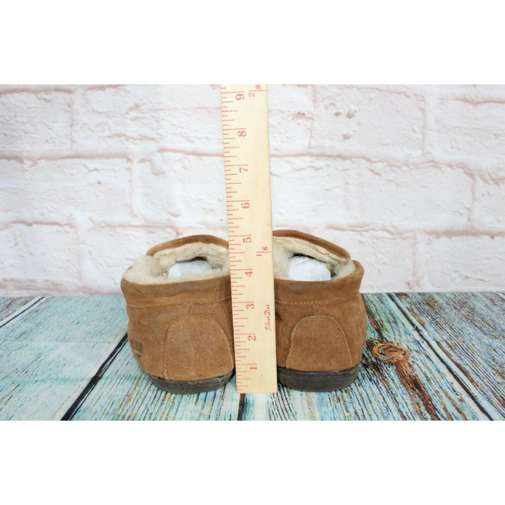 Staheekum Trapper Brown Suede Shearling Lined Moccasins Boots Slippers Sz 9 - Picture 6 of 9